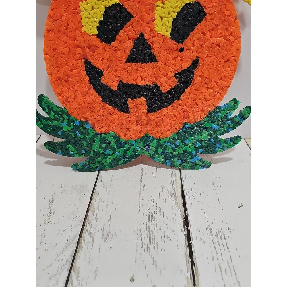 Jack-o-lantern Melted Plastic Popcorn Vtg Halloween Decoration 17